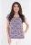 Bluza cu print abstract roz-violet marime mare