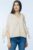 Bluza de vara cu funde, din in, oversize, bej mărime mare