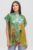 Bluza de vara tip poncho din matase cu imprimeu camp cu maci mărime mare