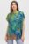 Bluza de vara tip poncho din matase cu reproducere dupa Irisi de Van Gogh mărime mare
