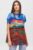 Bluza de vara tip poncho din matase imprimata cu reproduceri dupa picturi celebre cu motive florale mărime mare