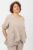 Bluza din in bej, asimetrica, cu siret pe fata mărime mare