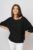 Bluza din in neagra, masura mare cu nod pe talie mărime mare
