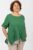 Bluza din in verde, asimetrica, cu siret pe fata mărime mare