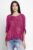 Bluza din matase naturala brodata, cu dantela pe spate, magenta mărime mare