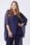 Bluza din matase naturala in colturi, bleumarin mărime mare