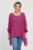 Bluza din matase naturala in colturi cu broderie cu paiete aurii mate, mov zmeura mărime mare