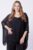 Bluza din matase naturala in colturi, neagra mărime mare