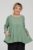 Bluza evazata cu clin la spate din in, verde menta mărime mare