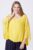 Bluza galbena cu bulinute din matase naturala cu maneca fluture mărime mare