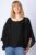 Bluza neagra din matase naturala cu maneca fluture mărime mare