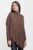 Pulover oversize lalea, asimetric, din tricotaj maro mărime mare