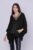 Bluza oversize petrecuta, din in, neagra mărime mare