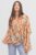 Bluza subtire, de vara, oversize, din vascoza, cu imprimeu portocaliu mărime mare