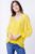 Bluza tip camasa, cu fald, din matase naturala galbena, cu dublura mărime mare
