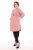 Bluză tip rochie cu colier inclus – Roz pudră marime mare