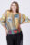 Bluza tricotaj subtire cu imprimeu stil Picasso pe fond galben mărime mare