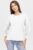 Bluza uni cu maneca bufanta din tricot de bumbac, alba mărime mare