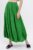 Fusta din in ampla, stil lalea, lunga, verde crud, cu buzunare mărime mare