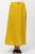 Fusta lunga din in, cu doi nasturi de lemn pe talie, galbena mărime mare