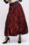 Fusta lunga gogosar, din tafta bordo mărime mare