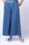 Fusta pantalon albastru jeans casual, din in, cu o curea fancy mărime mare