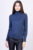 Helanca pulover cu guler inalt, masura mare, bleumarin mărime mare