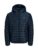 Jack & Jones Plus Jacheta barbati, PUFFER, cu gluga, JJELVIS, Bleumarin inchis