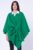 Jacheta trendy stil poncho, din stofa verde mărime mare