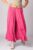 Pantaloni largi, de vara, din vascoza, cu curea elastica, fucsia mărime mare