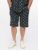 s.Oliver Pantaloni scurti barbati, cu talie medie, din bumbac, cu imprimeu, Resort fit, Detroit, Bleumarin inchis (SELECTATI