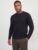 Jack & Jones Plus Pulover tricotat barbati, din bumbac organic, decolteu la baza gatului, JJERYDER, Regular Fit, Negru (SELECTATI MARIMEA: