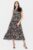 Rochie A-line, lunga, animal print alb-negru mărime mare