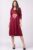 Rochie bordo din tricot, cu elastic la poale si imprimeu maci rosii mărime mare