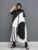 Rochie camasa alb-negru din poplin de bumbac mărime mare