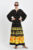 Rochie camasa cu imprimeu, pe fond negru, din vascoza mărime mare