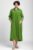 Rochie camasa verde oliv din catifea reiata, taiata in talie mărime mare