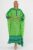 Rochie verde oversize, cu imprimeu geometric, cu romburi mărime mare
