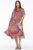 Rochie de plaja lunga tip poncho din matase cu imprimeu cercuri multicolore mărime mare