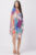 Rochie de plaja tip poncho din matase cu imprimeu pisici multicolore mărime mare