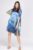 Rochie de plaja tip poncho din matase cu reproducere dupa    Noaptea Instelata   – de Van Gogh mărime mare