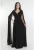 Rochie eleganta lunga din voal negru marime mare