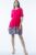 Rochie lalea din bumbac fucsia, cu imprimeu la poale mărime mare