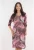 Rochie lejera din tulle lila cu print abstract marime mare