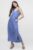 Rochie lunga A-line din in, fara maneci, bleu mărime mare
