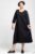 Rochie lunga A-line din jerseu punto milano, neagra mărime mare