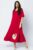 Rochie lunga A-line, fucsia, cu aplicatie imprimeu flori mărime mare