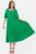 Rochie lunga A-line verde crud, din tricot de bumbac mărime mare
