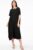 Rochie lunga neagra din in mercerizat, marime oversize mărime mare