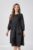 Rochie neagra gofrata, cu boboci aplicati mărime mare